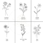 Embroidered Personalized Birth Flower Shirt