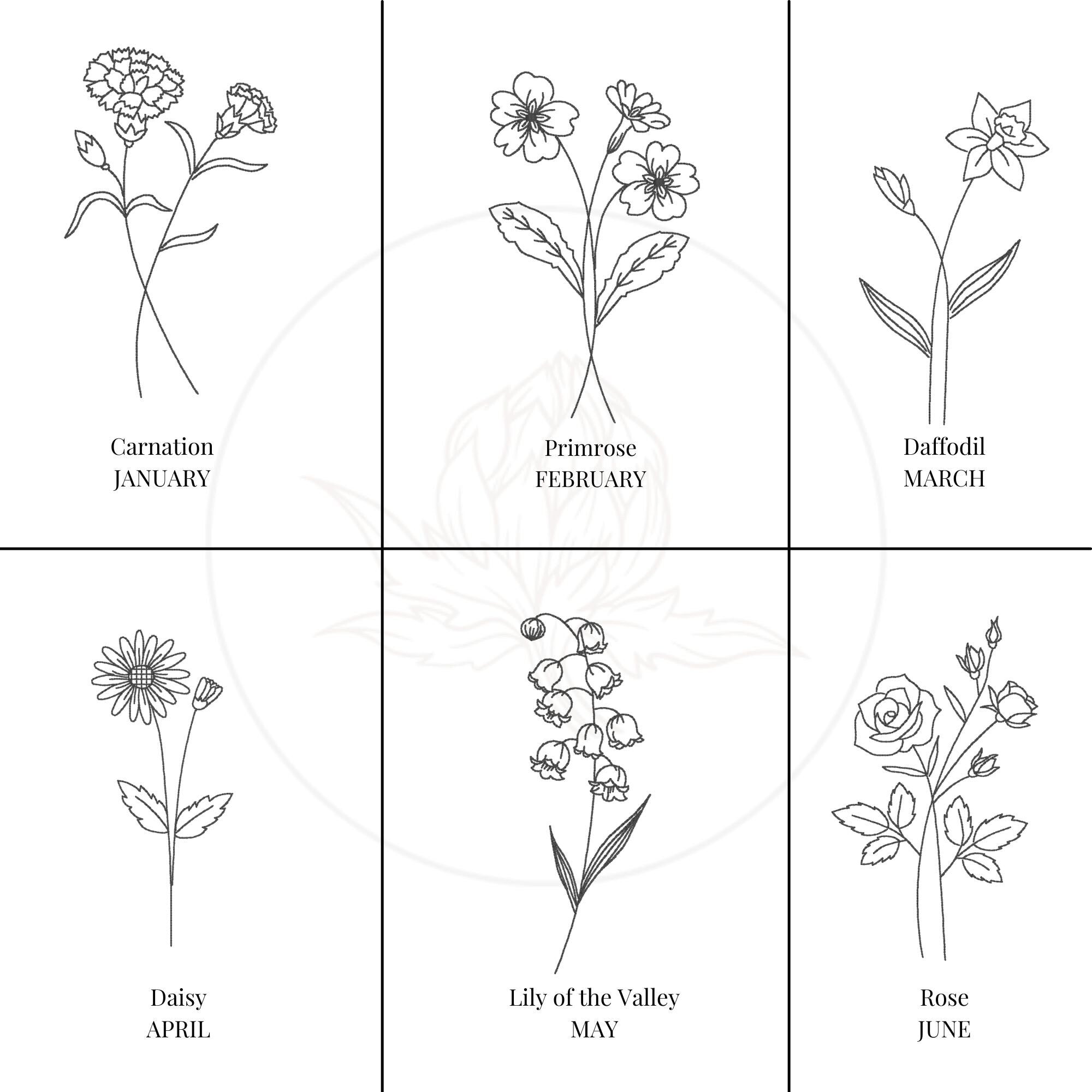 Embroidered Personalized Birth Flower Shirt