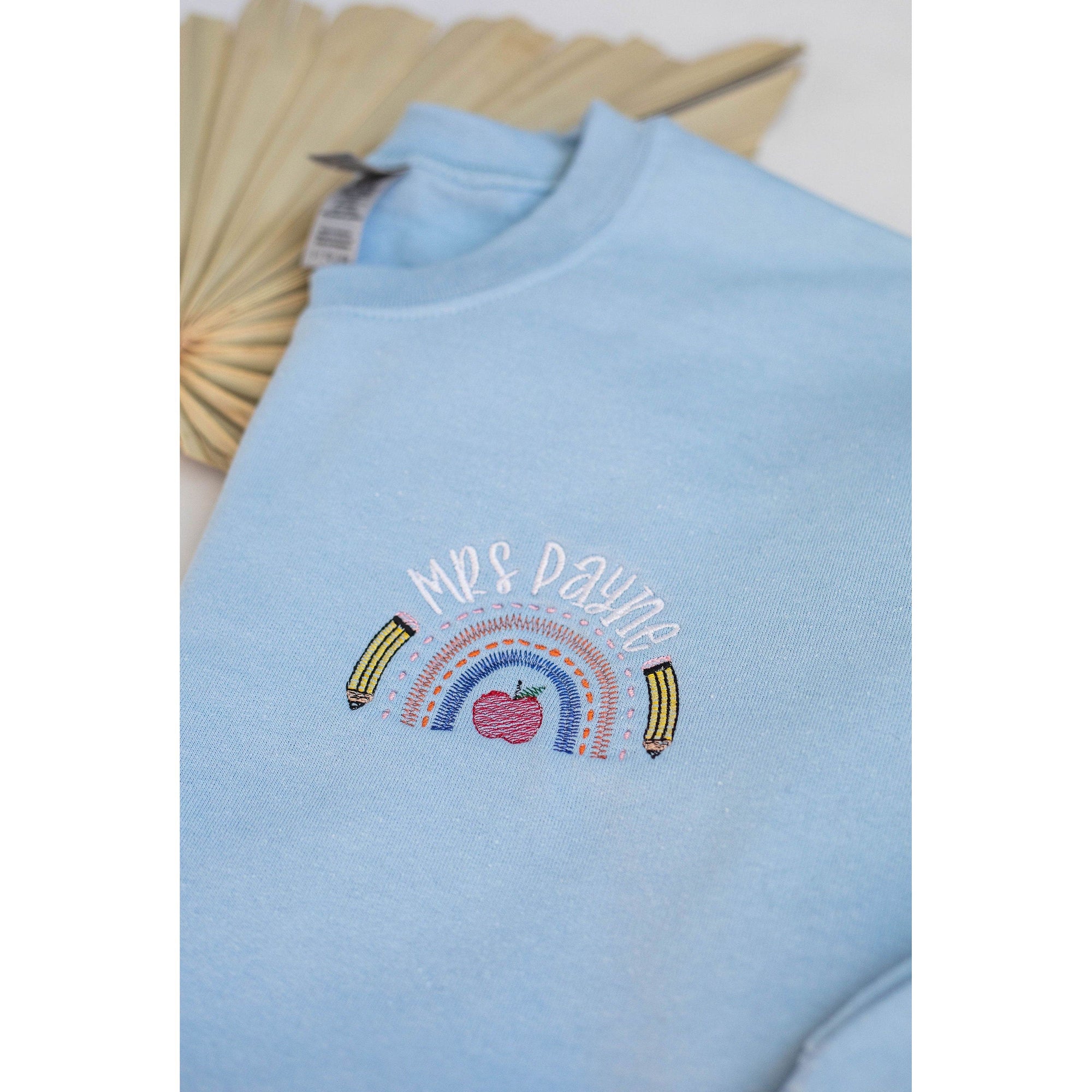 Personalised Teacher Rainbow Sweatshirt