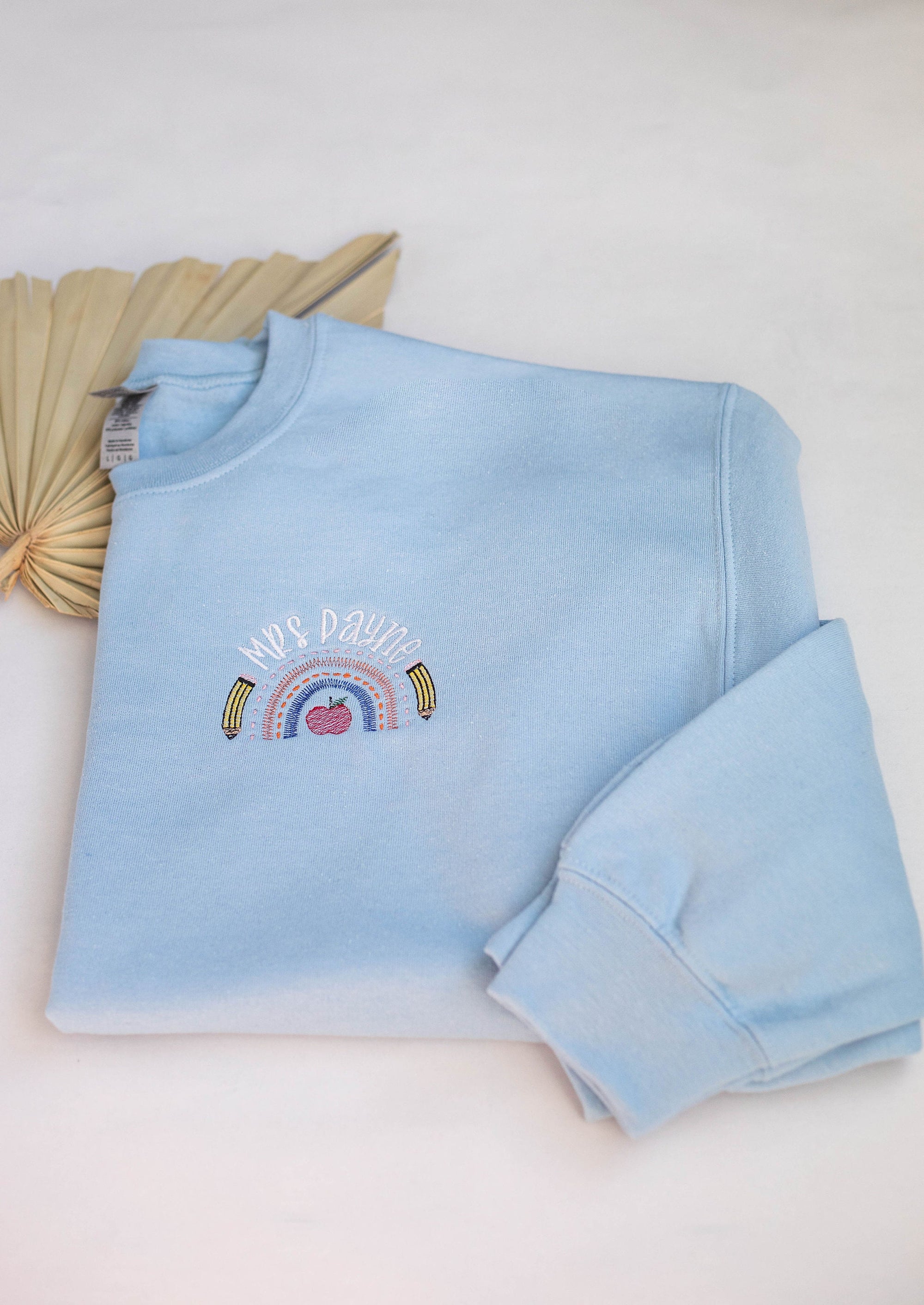Personalised Teacher Rainbow Sweatshirt