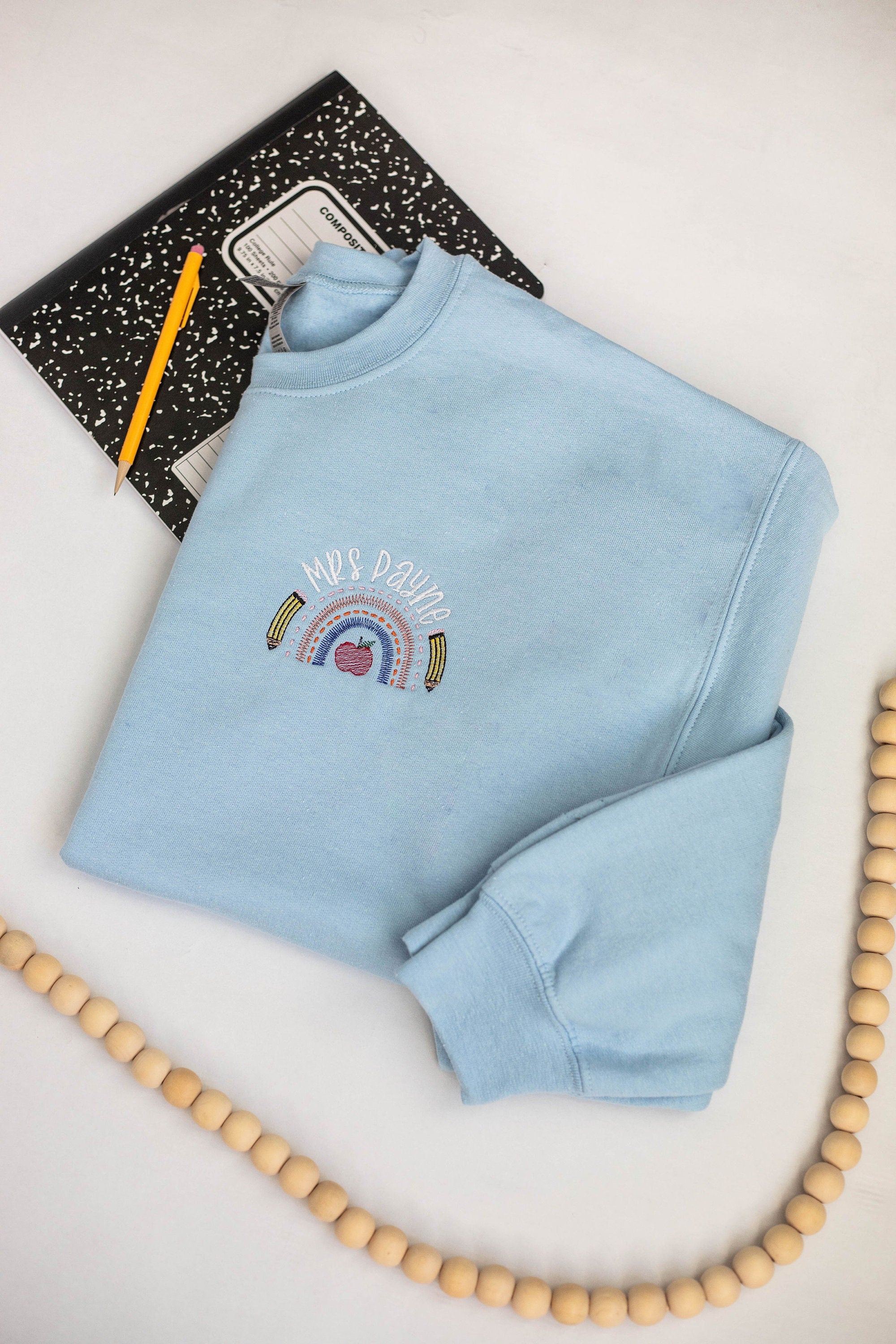 Personalised Teacher Rainbow Sweatshirt