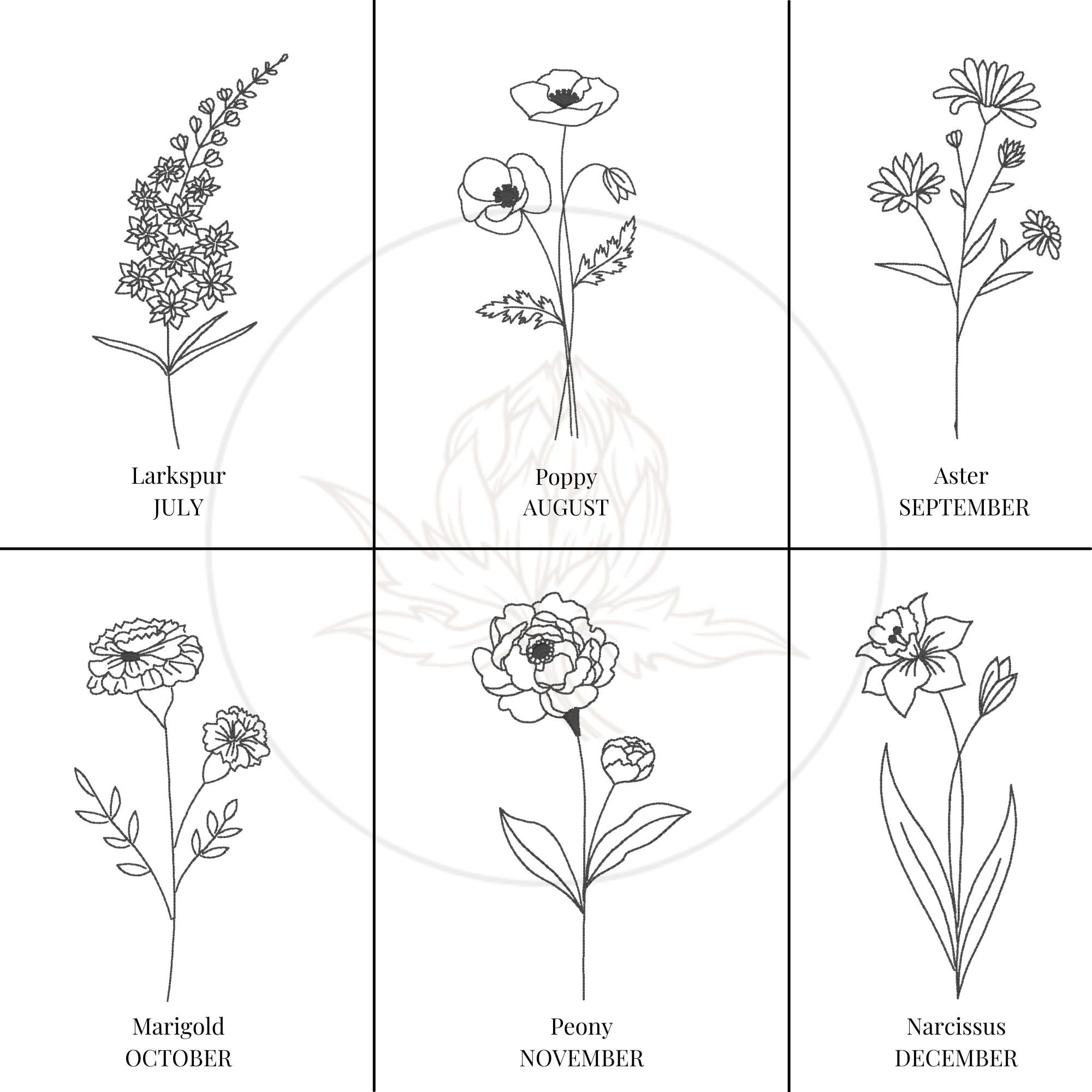 Embroidered Personalized Birth Flower Shirt
