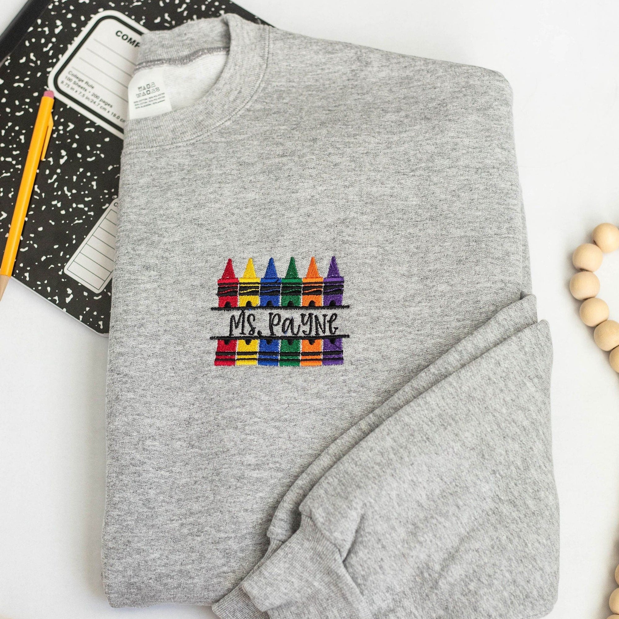 Embroidered Custom Teacher Sweatshirt