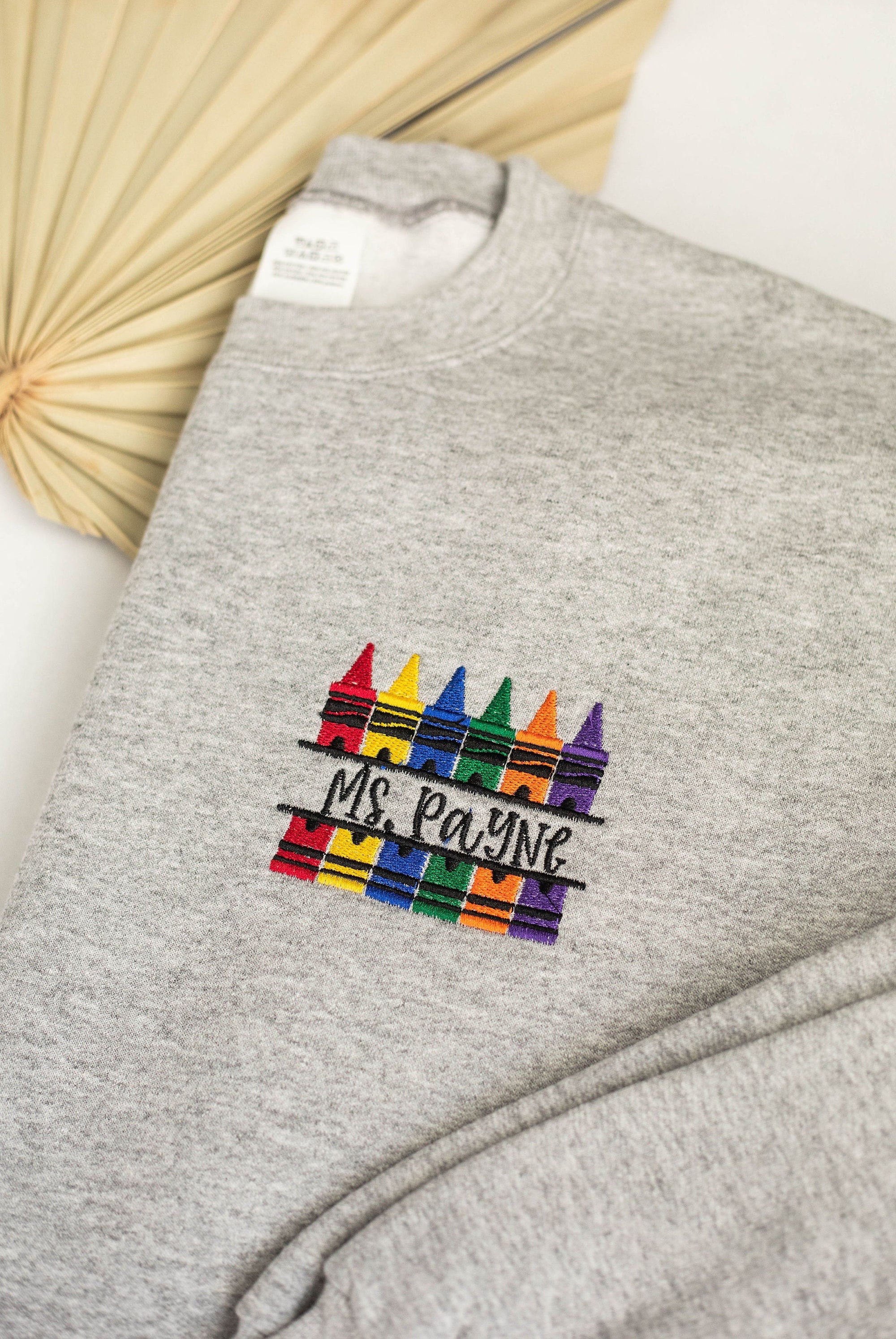 Embroidered Custom Teacher Sweatshirt