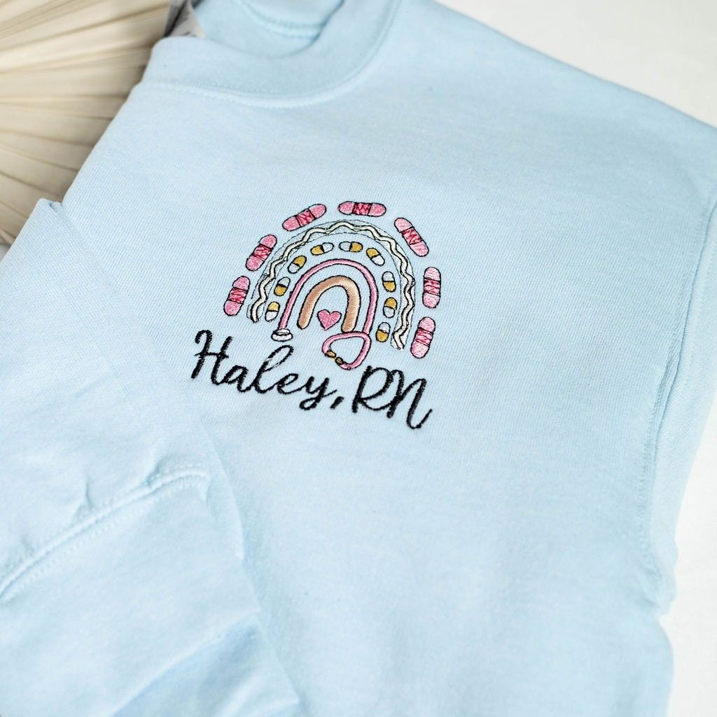 Embroidered Custom Nurse Sweatshirt