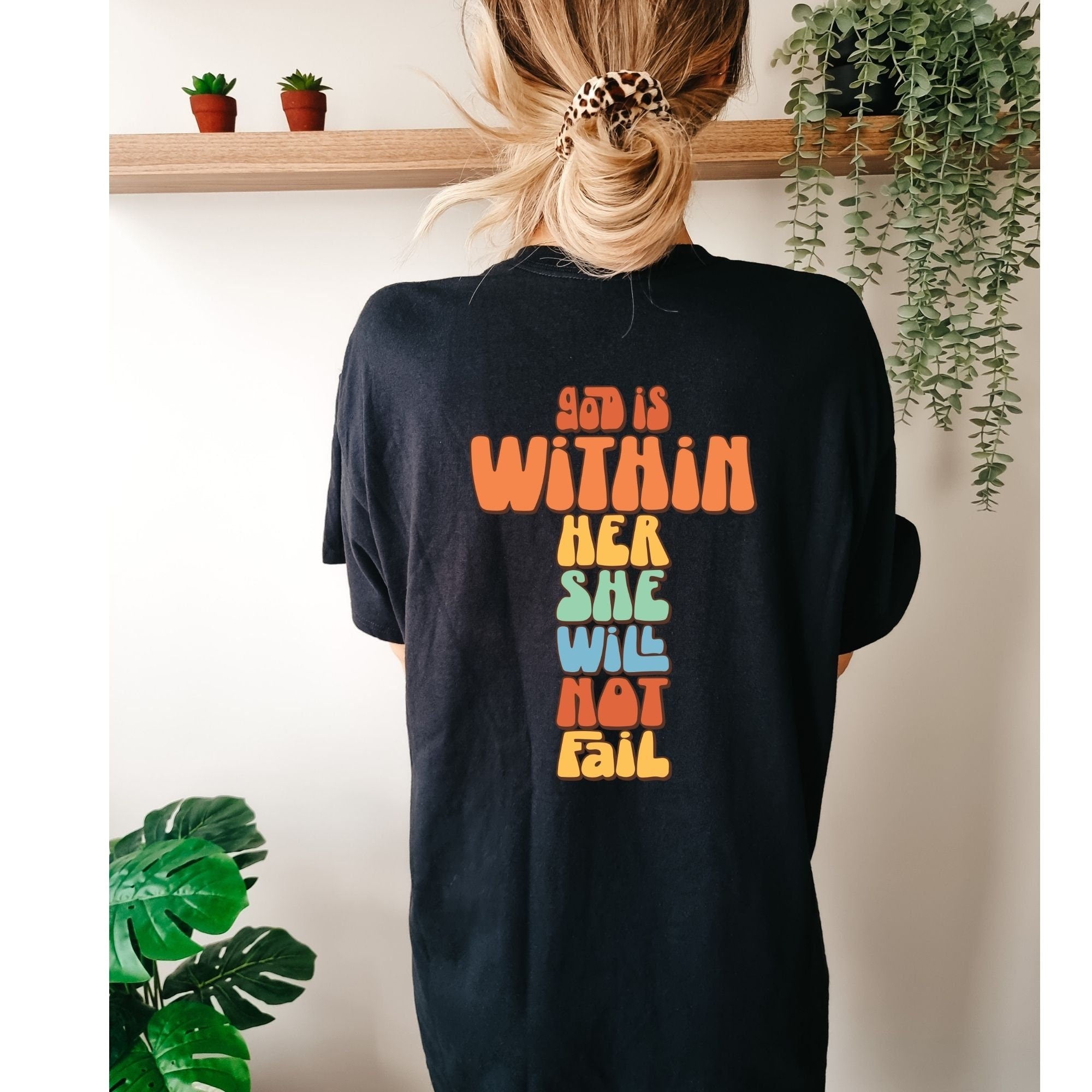 Retro God Is Within Her She Will Not Fail Psalm 46:5 Shirt