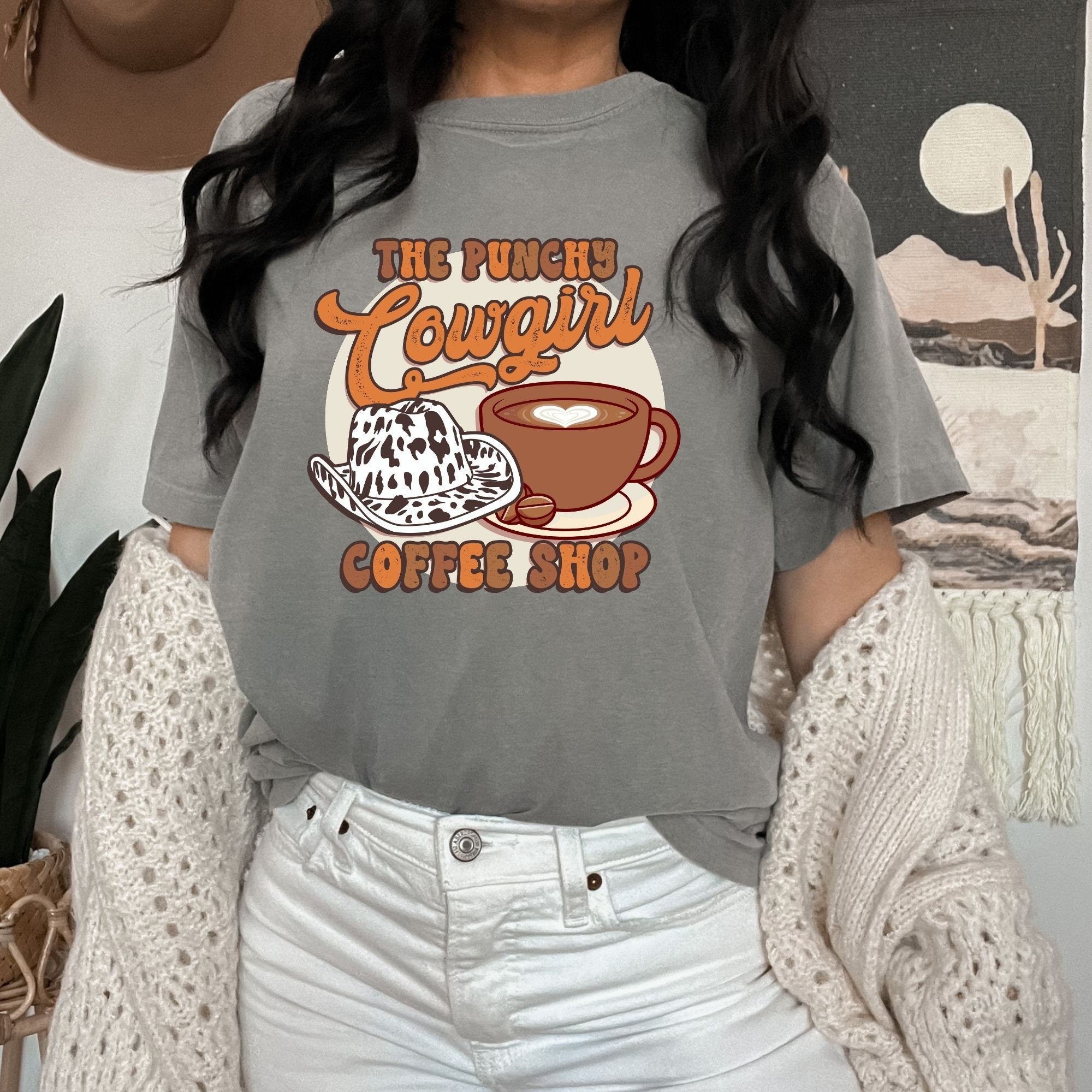 Punchy Cowgirl Coffee Shop Shirt