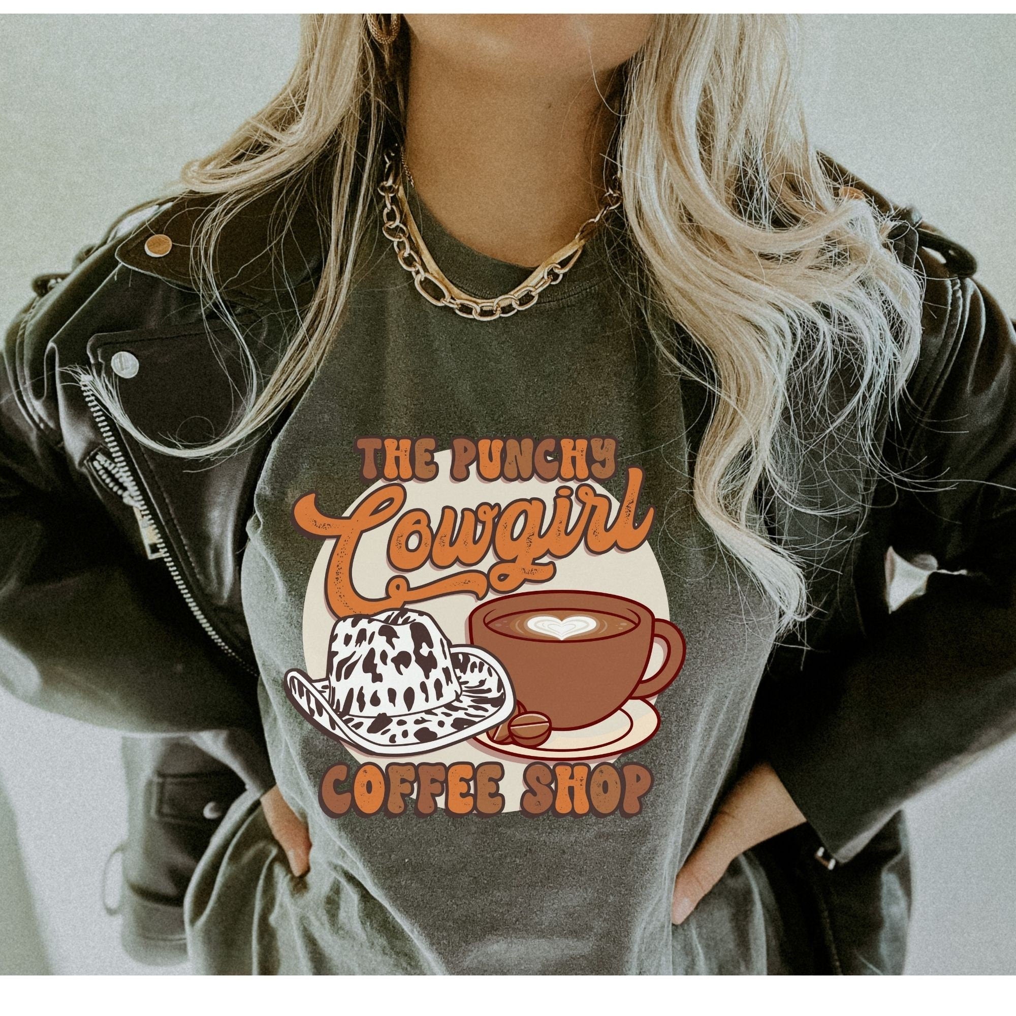 Punchy Cowgirl Coffee Shop Shirt