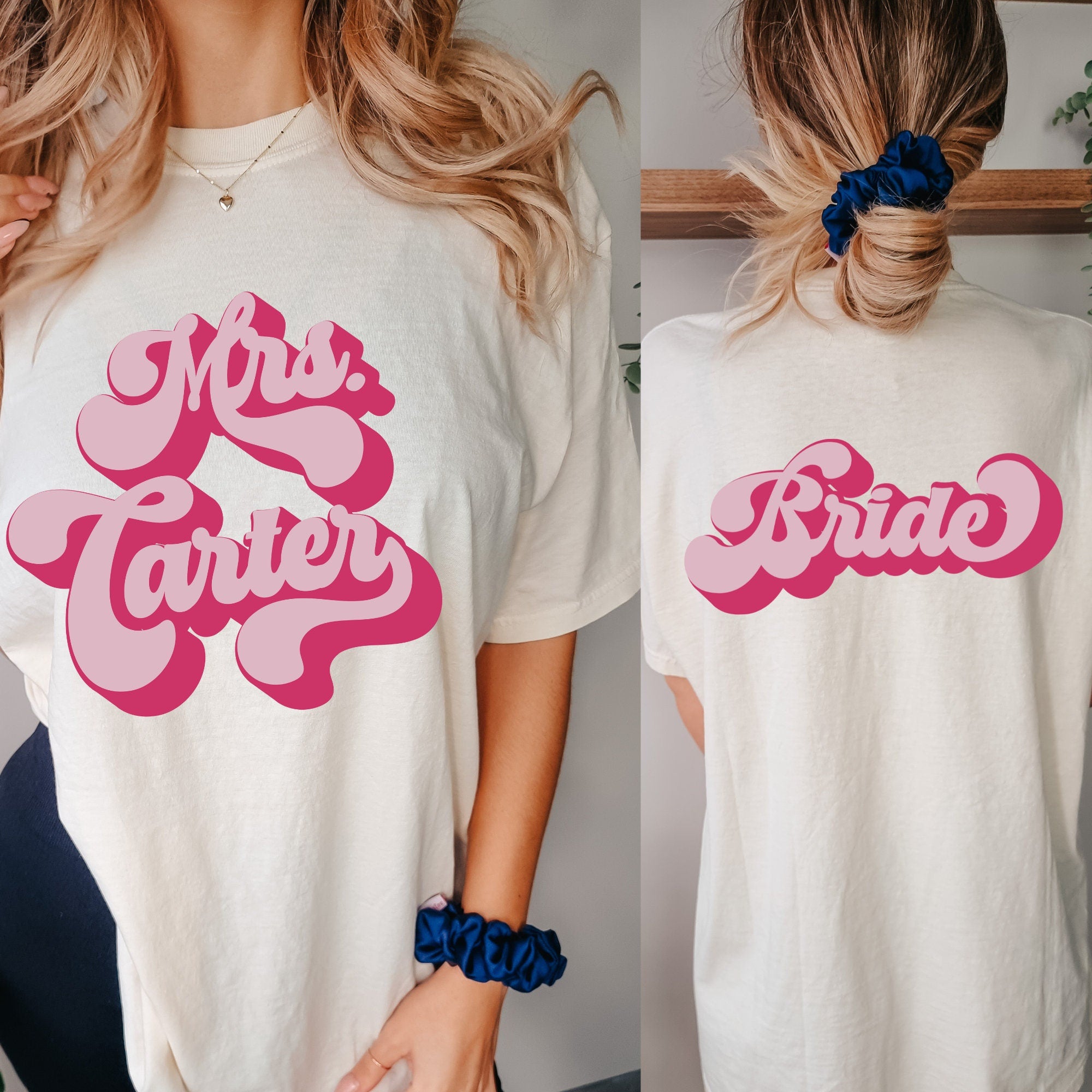 Retro Custom Mrs. Bride T-Shirt