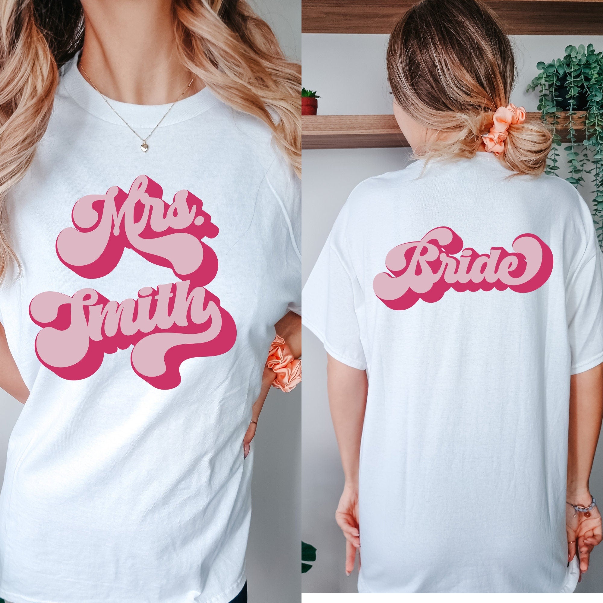 Retro Custom Mrs. Bride T-Shirt