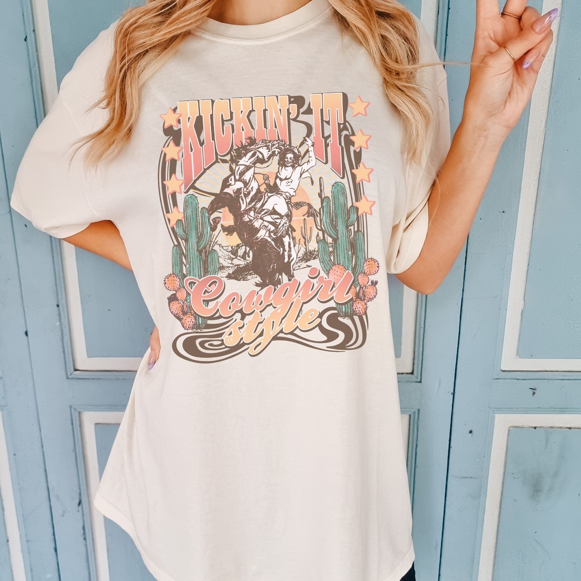 Kickin It Cowgirl Style  Shirt