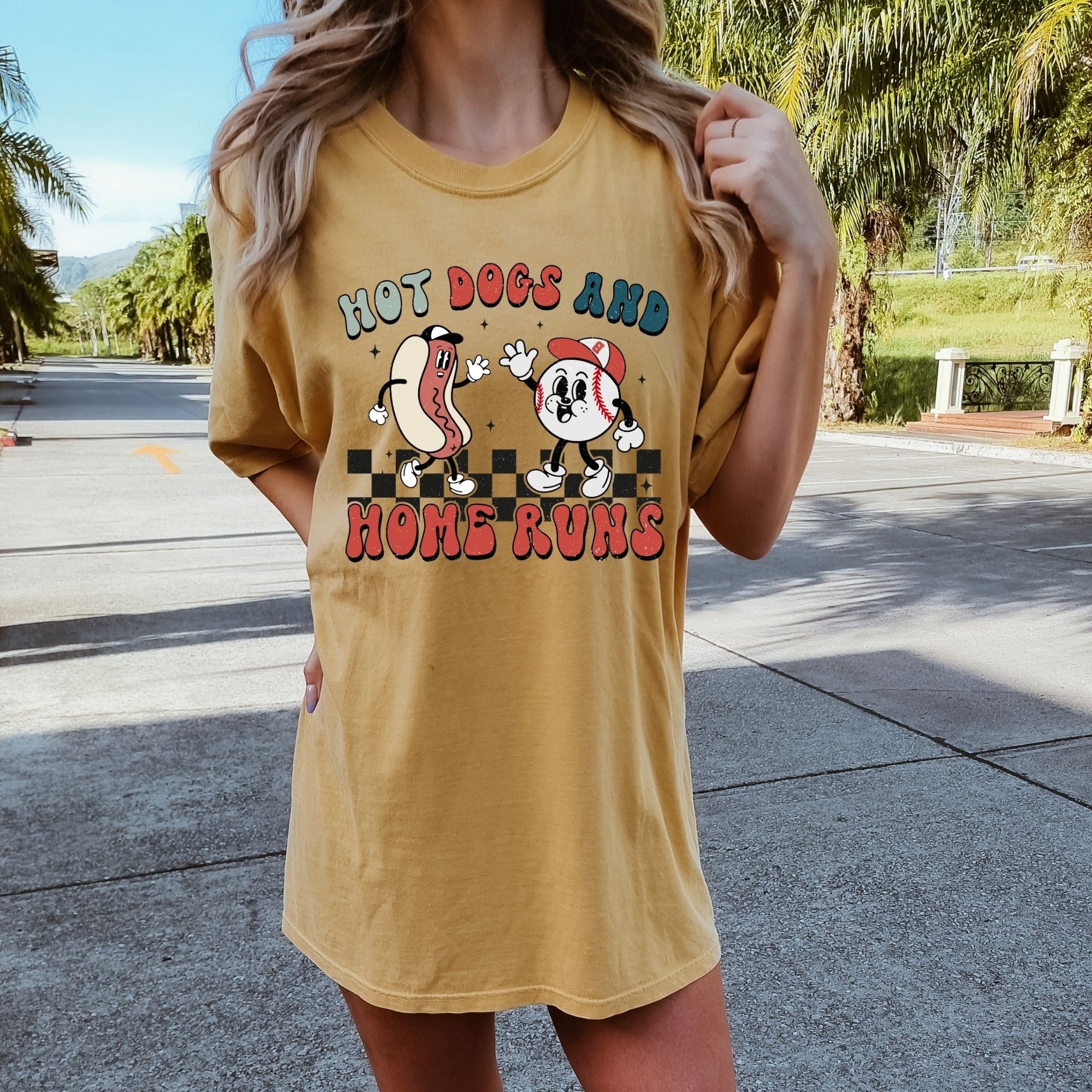 Hot Dogs and Home Runs Tee Ballpark Shirt
