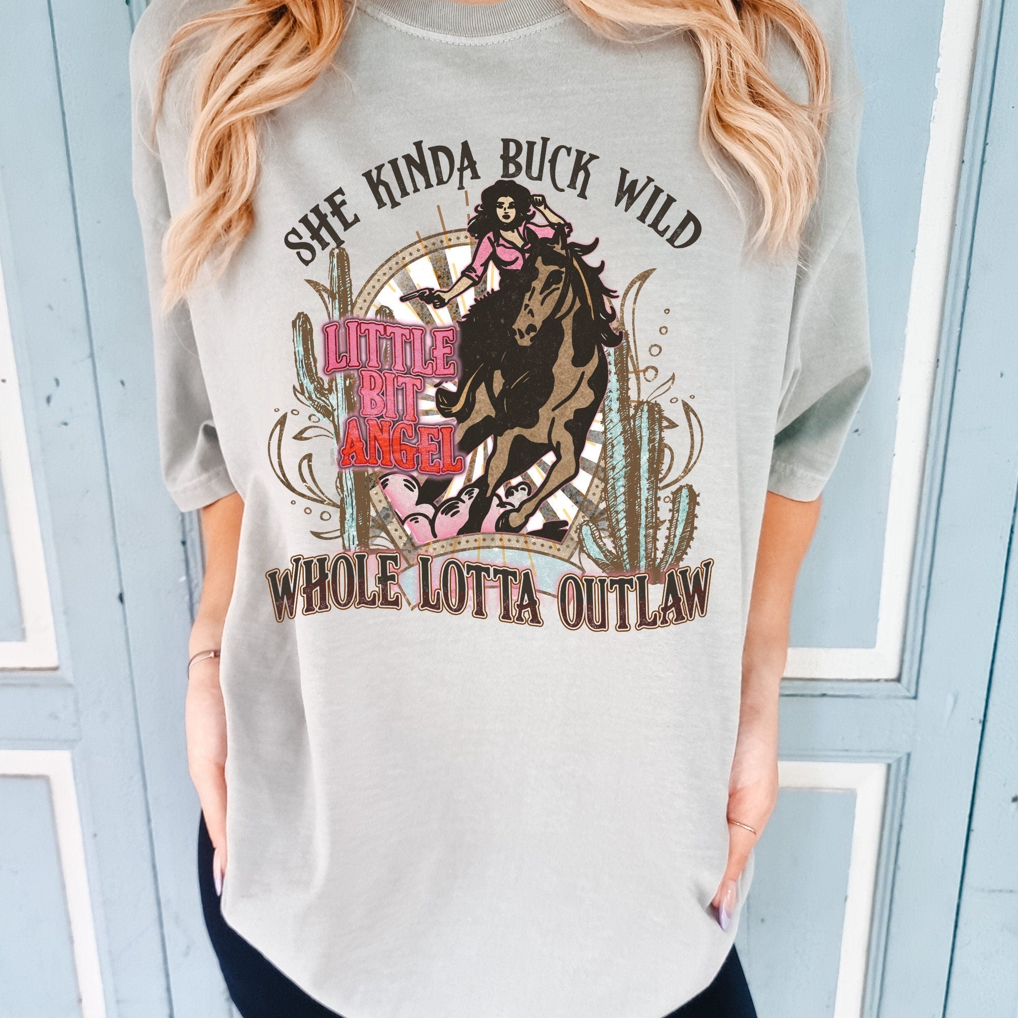 She Kinda Buck Wild Cowgirl Shirt