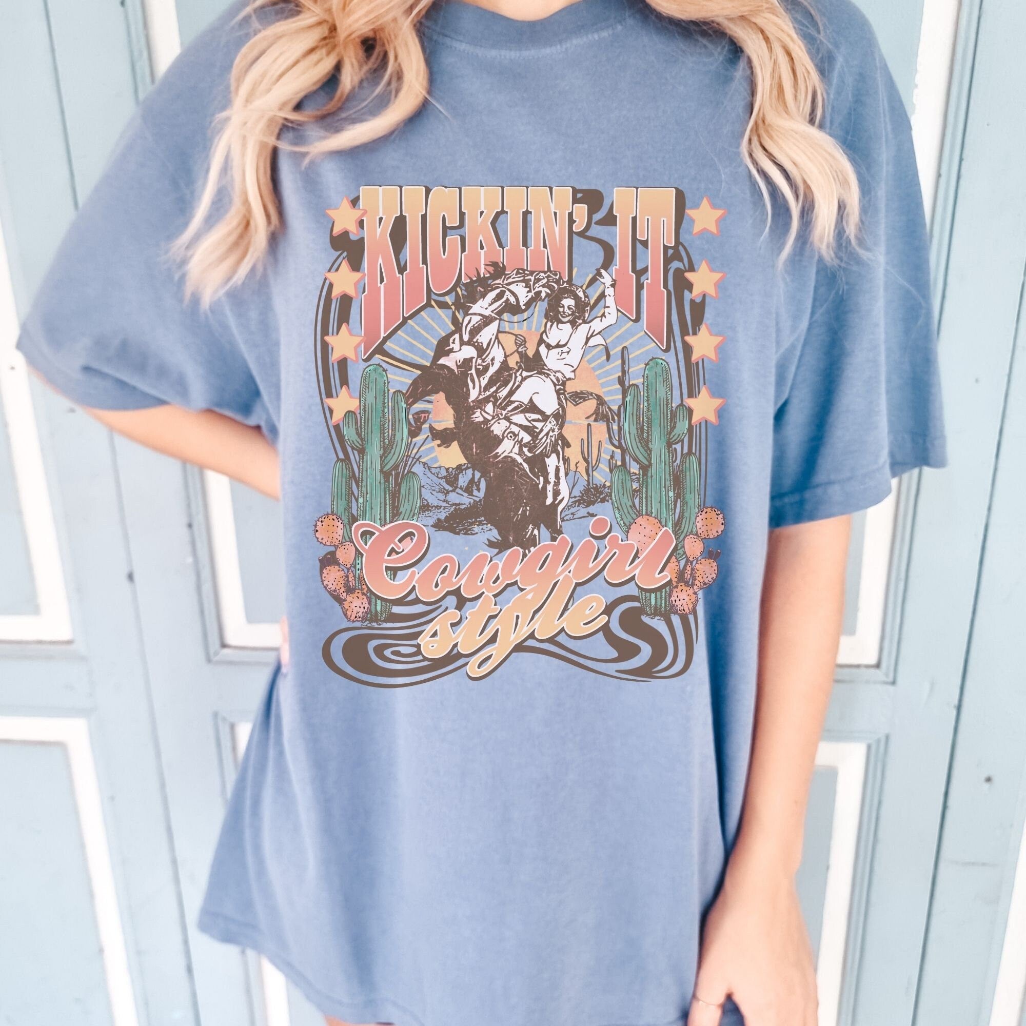 Kickin It Cowgirl Style  Shirt