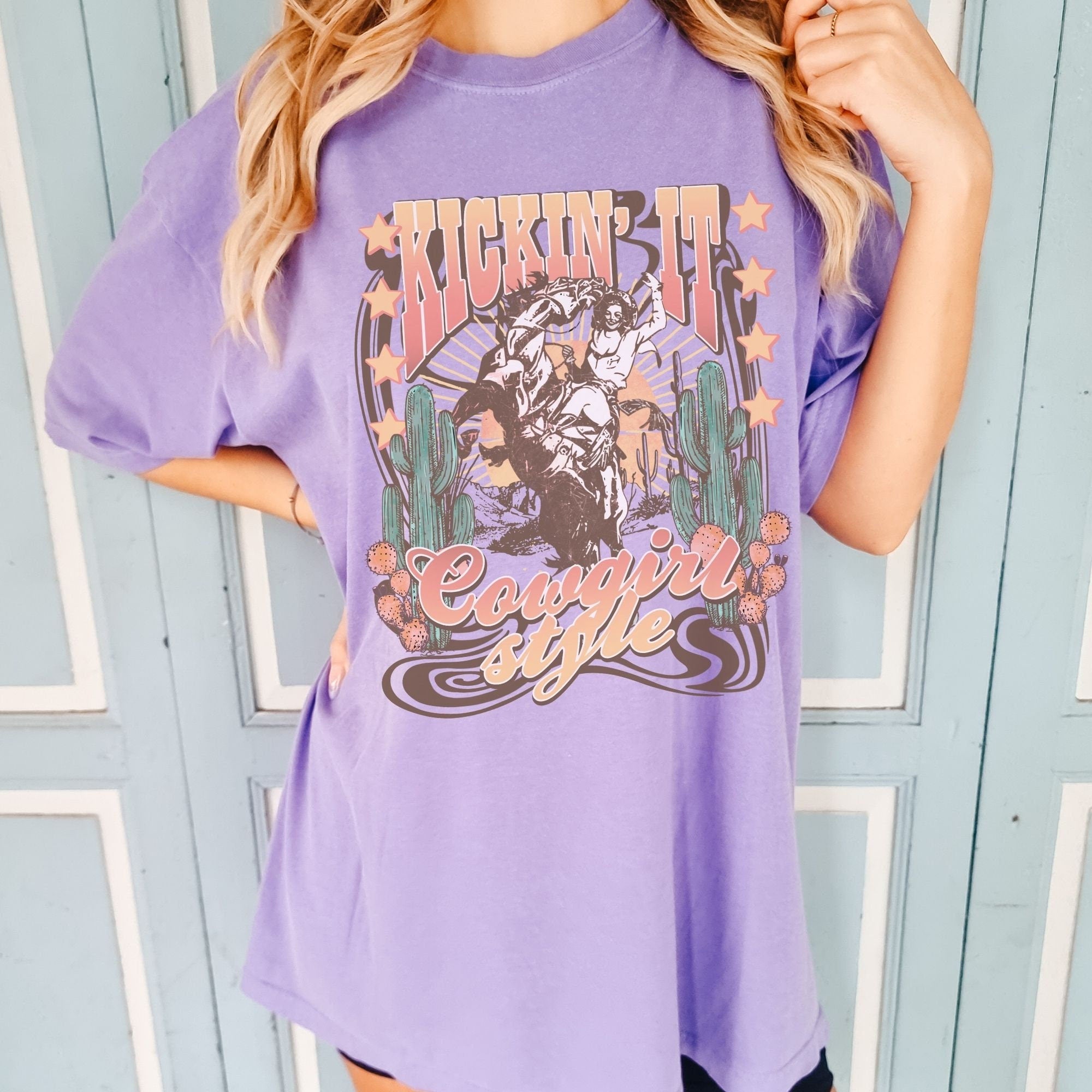 Kickin It Cowgirl Style  Shirt