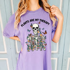 Plants Are My Therapy Skeleton Shirt