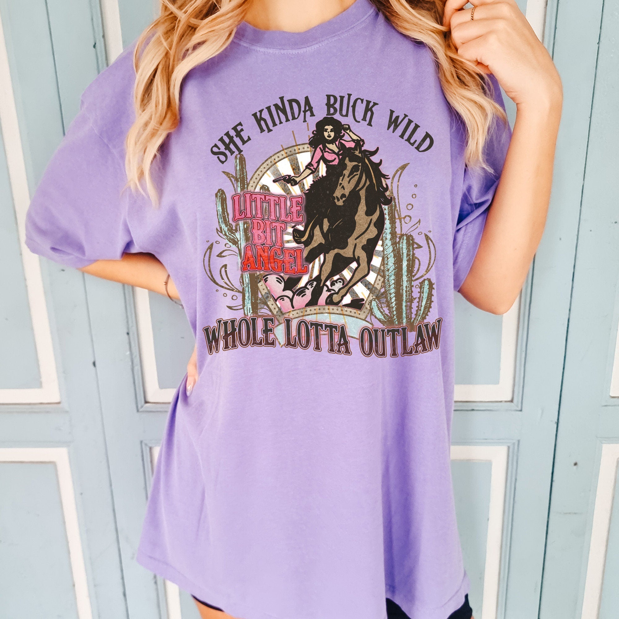 She Kinda Buck Wild Cowgirl Shirt
