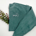 Custom Nurse Rn Sweatshirt - Embroidered Personalization - Physician Assistant - Nursing Student