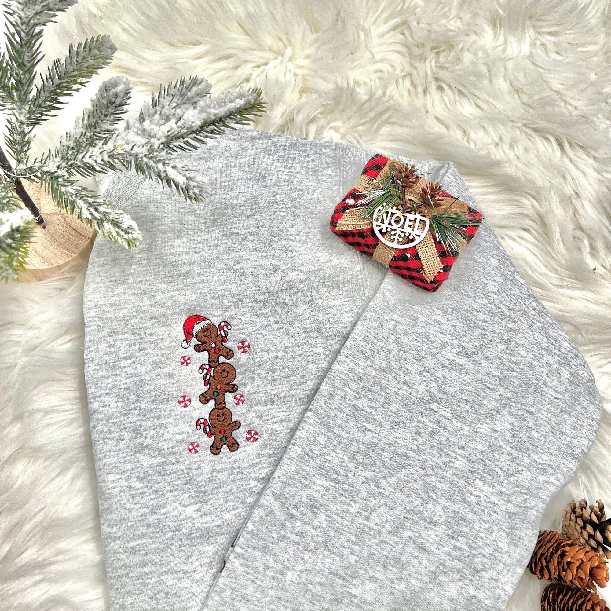 Embroidered Gingerbread Sweatshirt