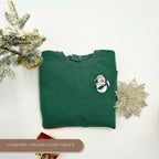 Snowman Embroidered Sweatshirt – Cozy Winter Crewneck