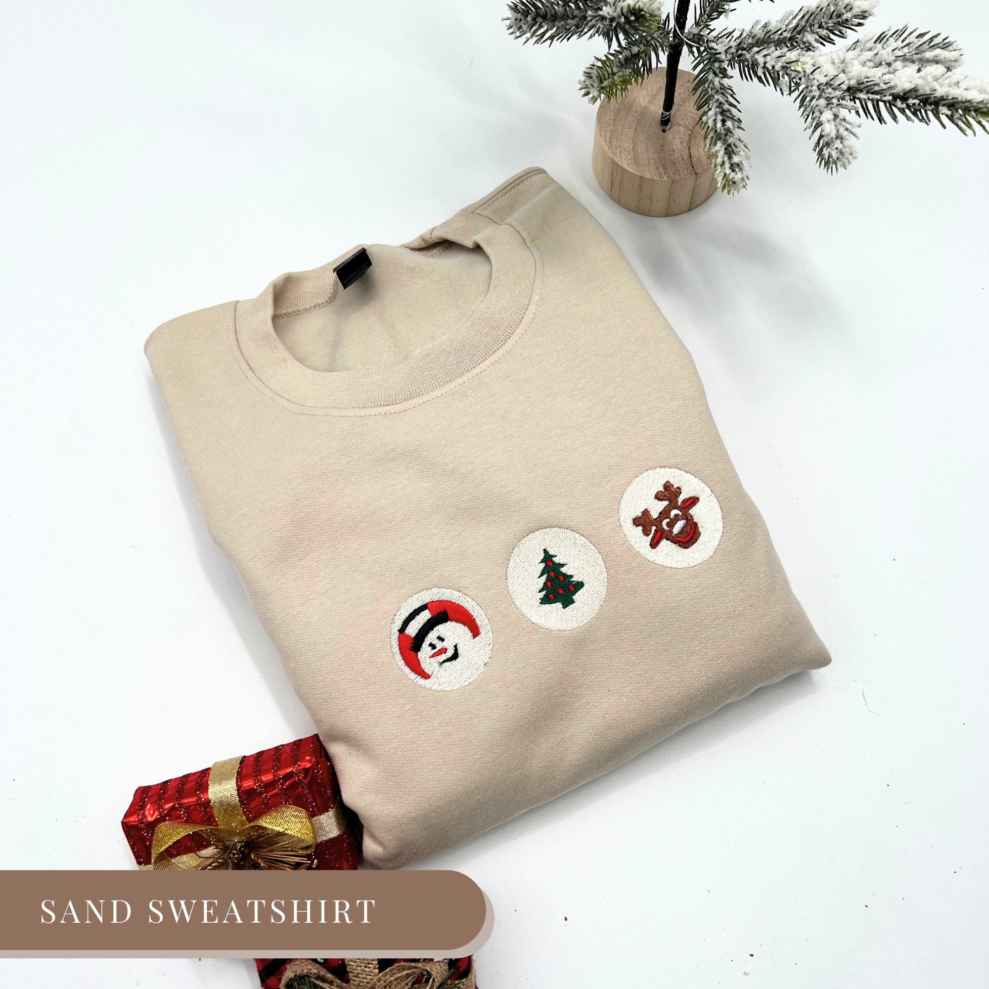 Sugar Cookie Embroidered Sweatshirt – Festive Christmas Crewneck