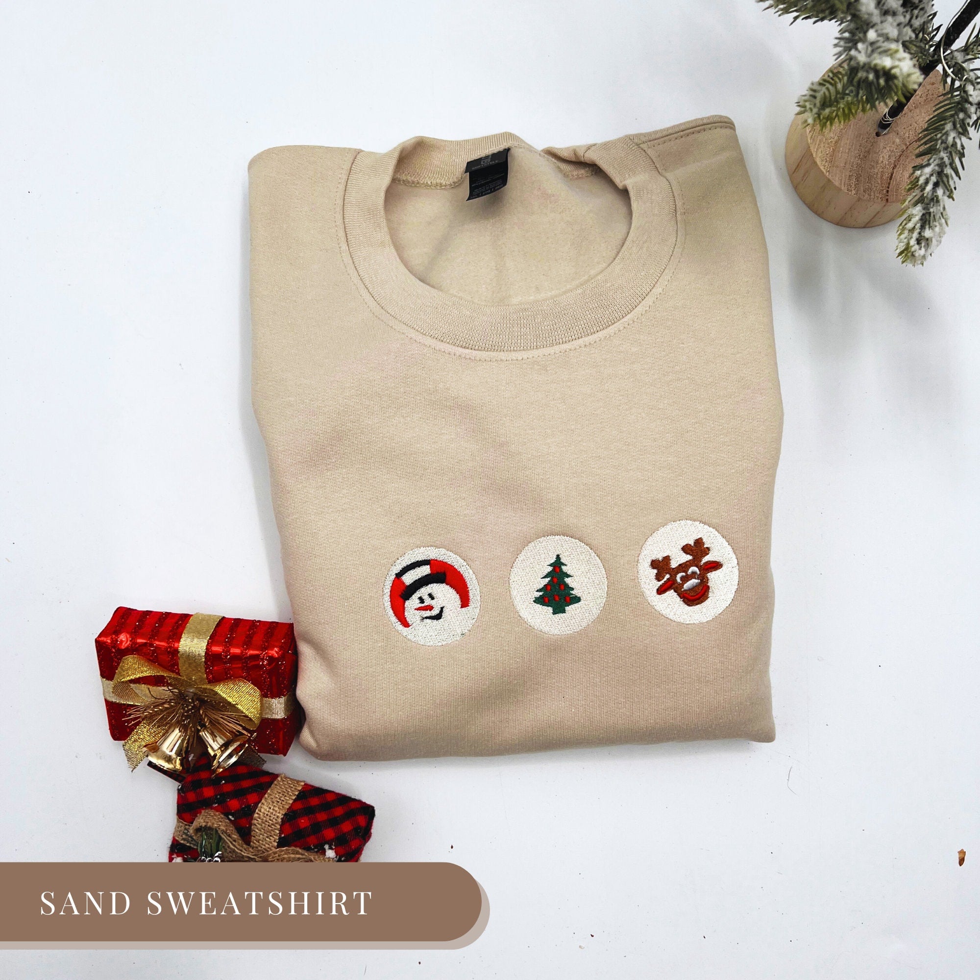 Sugar Cookie Embroidered Sweatshirt – Festive Christmas Crewneck