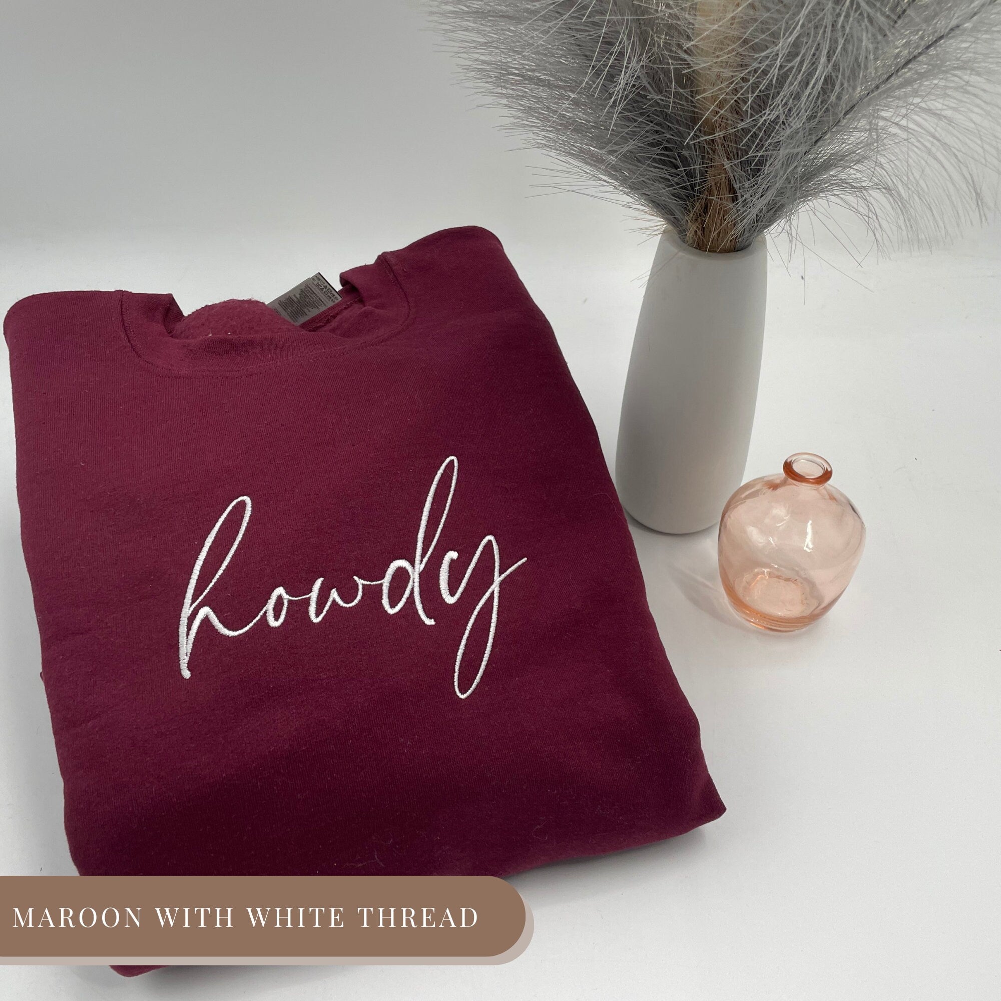 Howdy Western Sweatshirt - Embroidered Sweatshirt