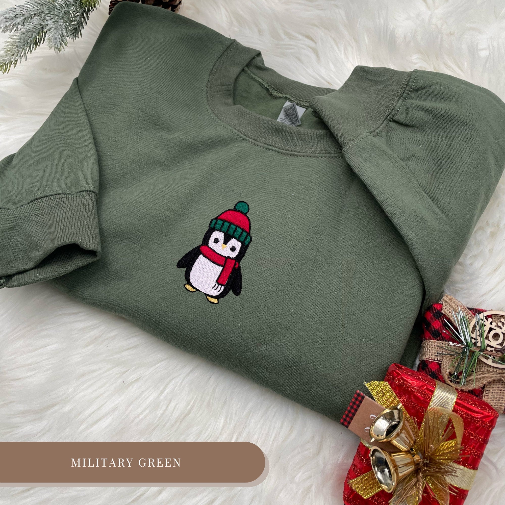 Embroidered Penguin Sweatshirt