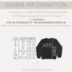 a black sweatshirt with white writing on it